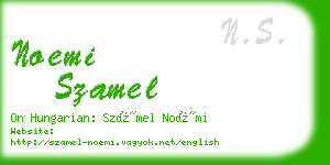 noemi szamel business card